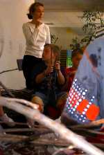 Photo de l'atelier "nid" avec les scolaires